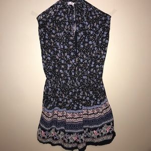 BLUE FLORAL ROMPER